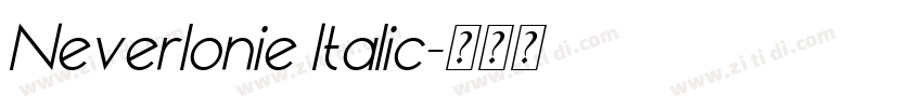 Neverlonie Italic字体转换